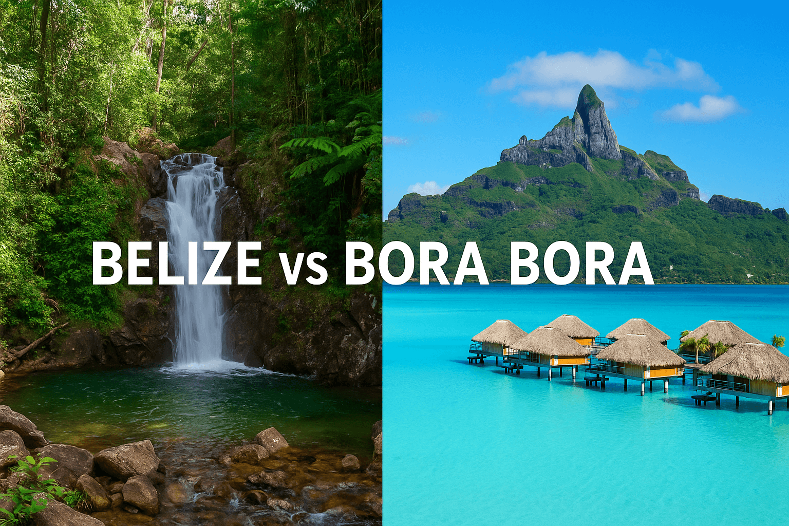 Belize vs Bora Bora tropical view